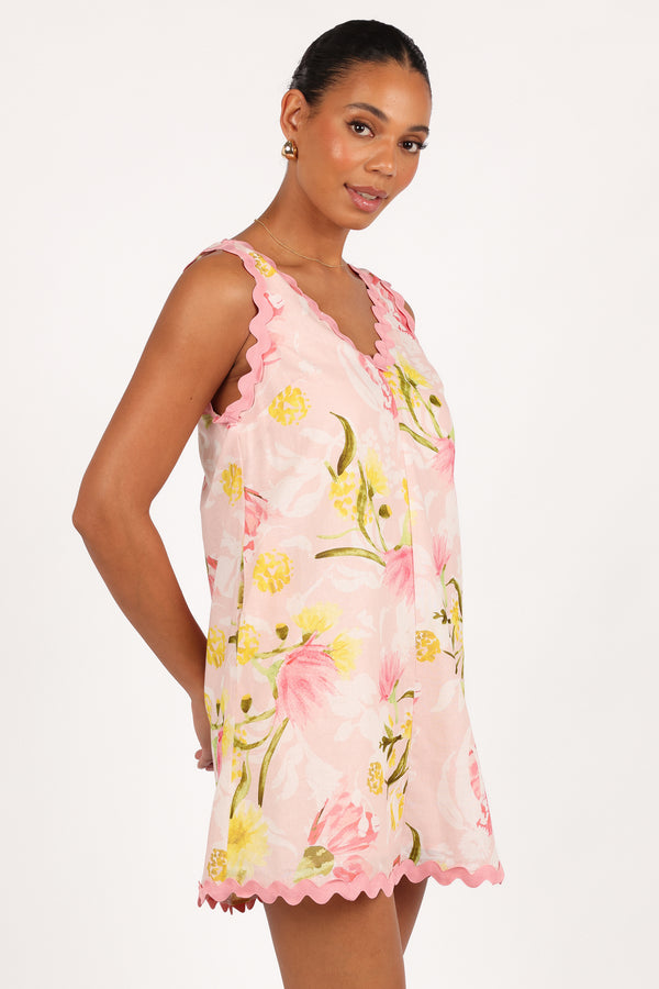 Calliope Mini Dress - Acacia Blossom