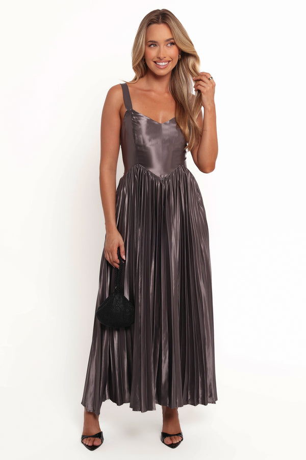 Camala Maxi Dress - Grey Silver