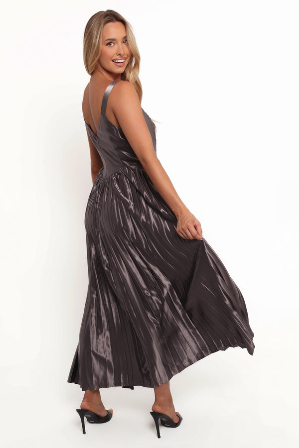 Camala Maxi Dress - Grey Silver