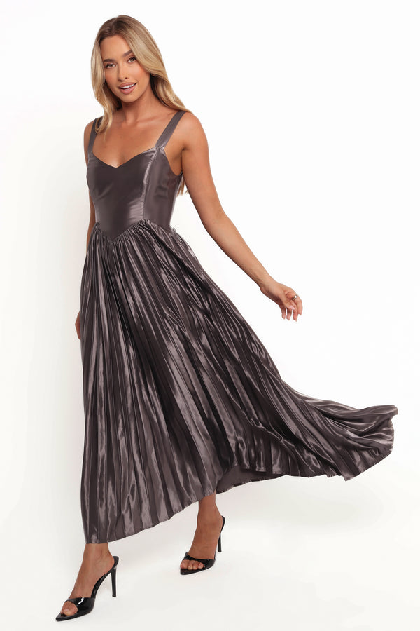 Camala Maxi Dress - Grey Silver