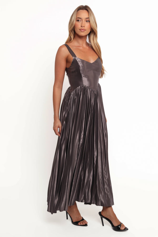 Camala Maxi Dress - Grey Silver