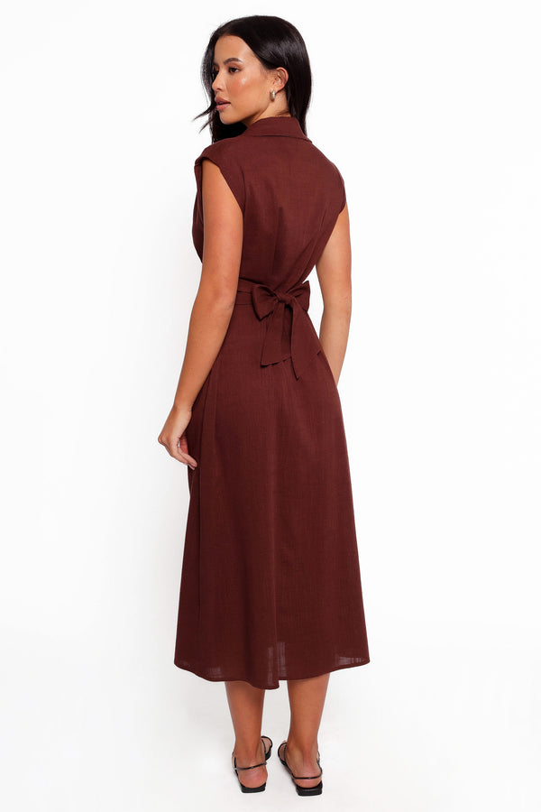 Cami Midi Dress - Chocolate Brown