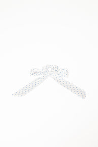 Cass Bow Scrunchie - White