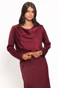 Catherine Skirt Set - Burgundy