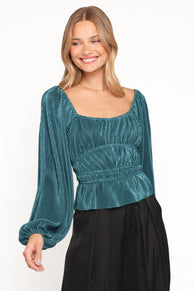 Ceppia Plisse Top - Green