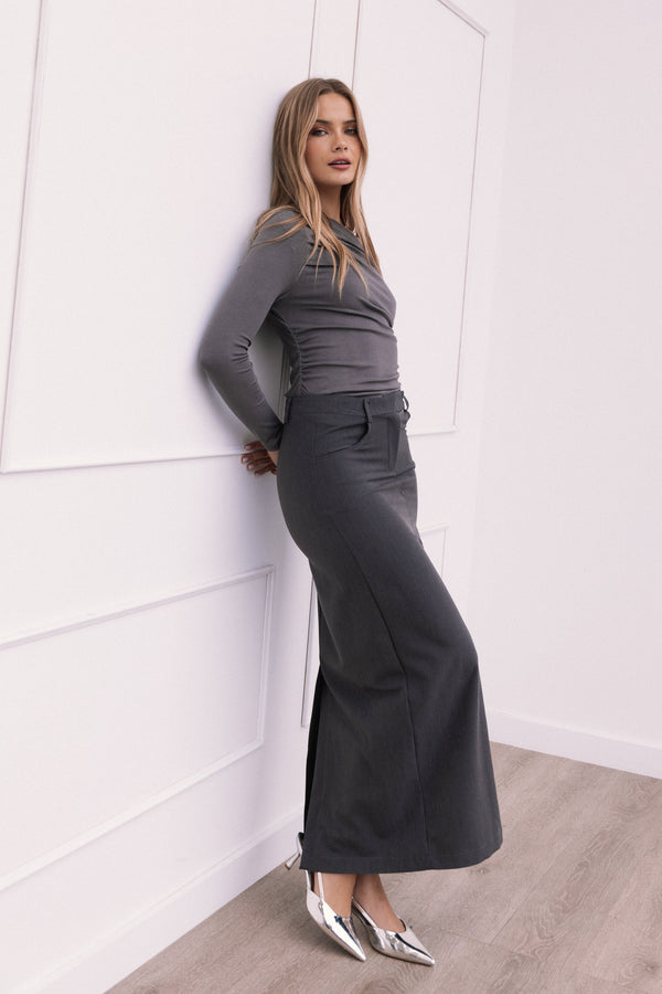 Chicca Maxi Skirt - Grey