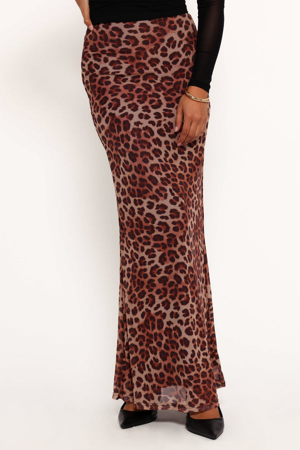 Cici Maxi Skirt - Leopard