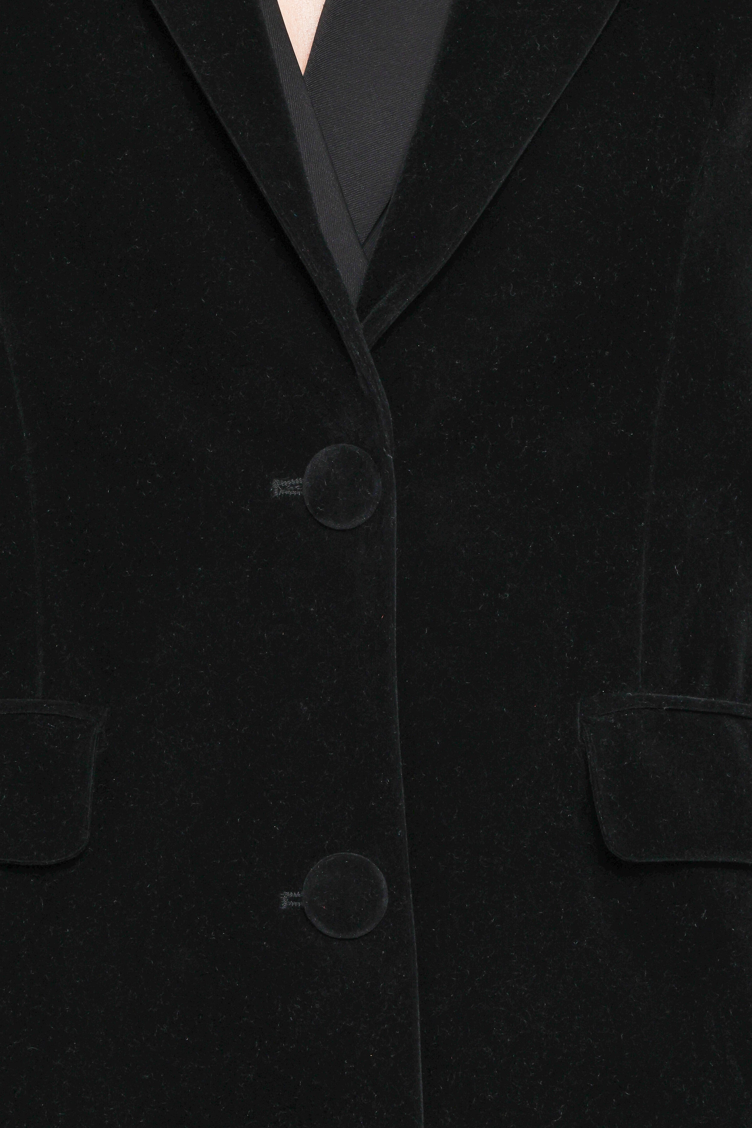 Clive Velvet Blazer - Black