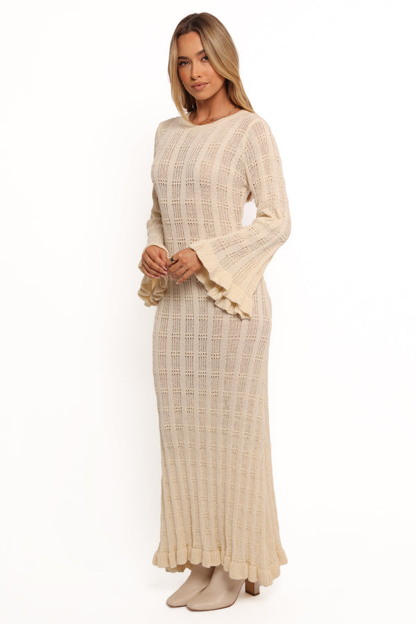 Colter Long Sleeve Maxi Dress - White