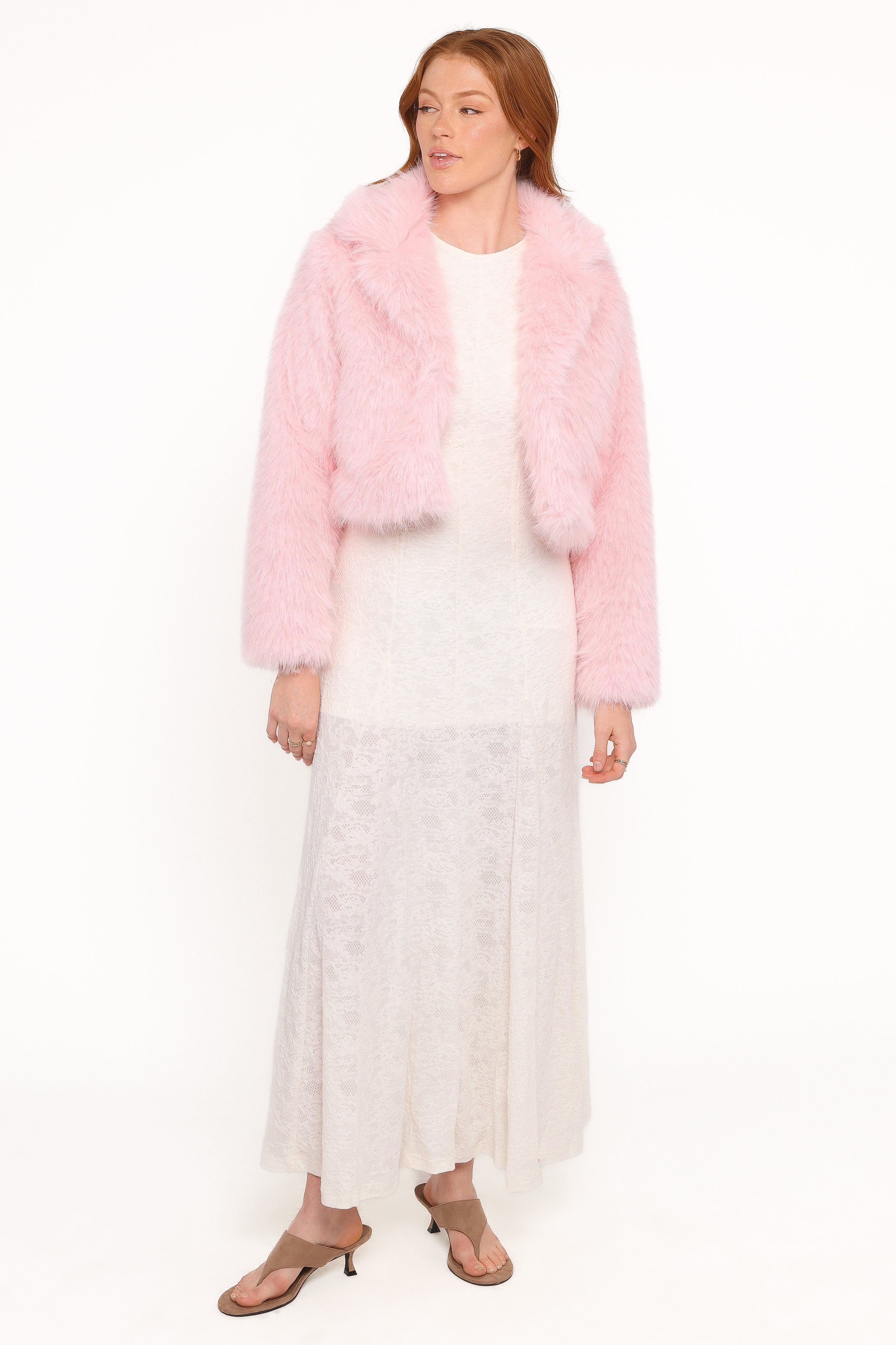 Bobbi Faux Fur Jacket - Pink