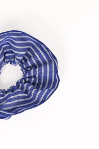 Corina Scrunchie - Blue Stripe