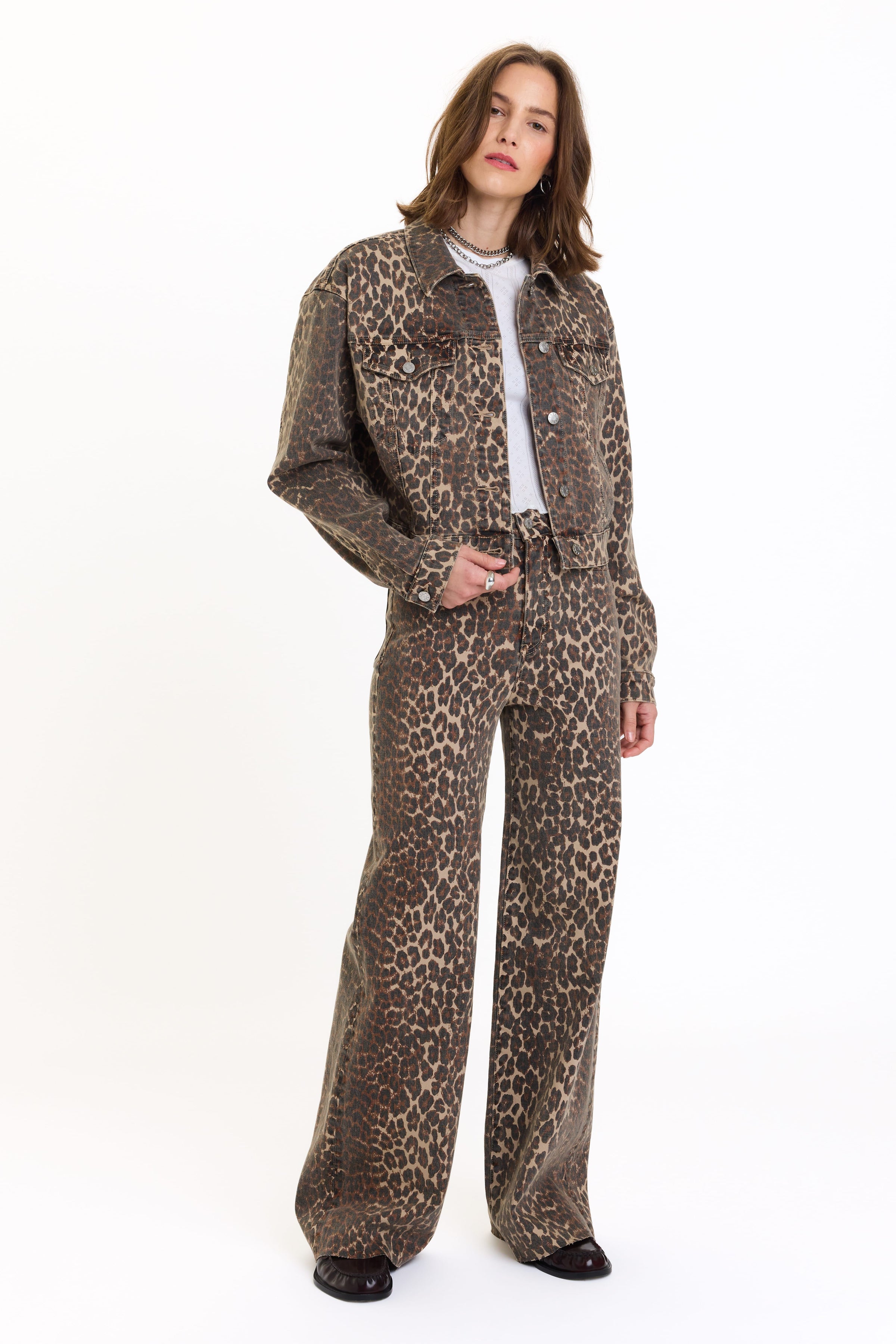 Daze Del Mar Cropped Denim Jacket - Cool Cat