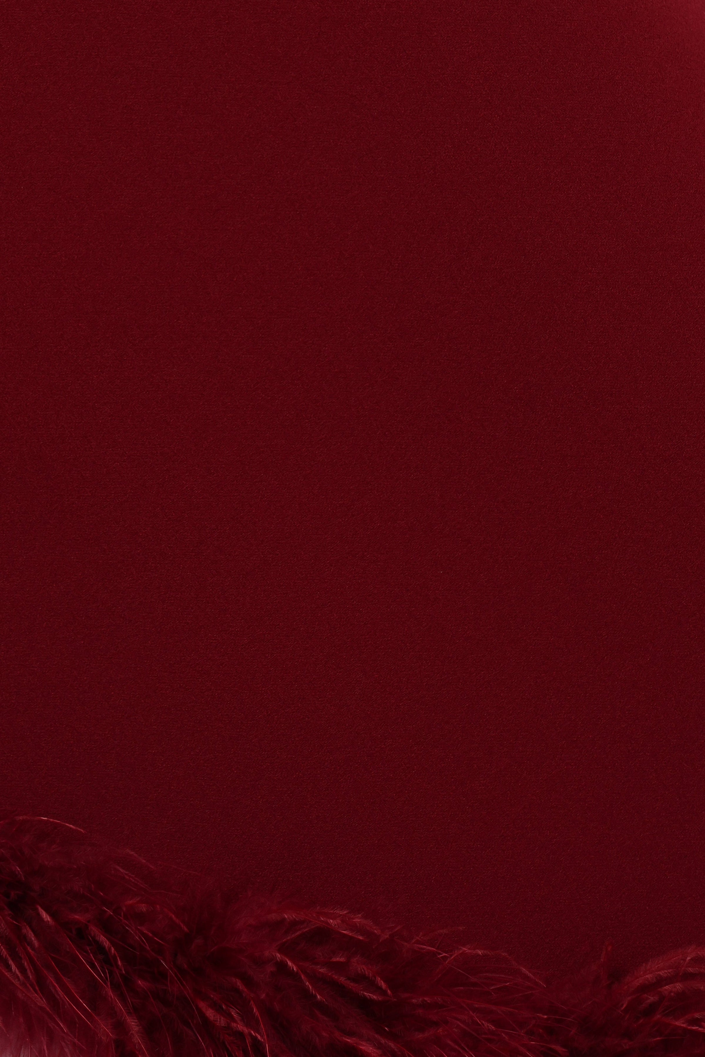 Dame One Shoulder Midi Dress - Deep Wine