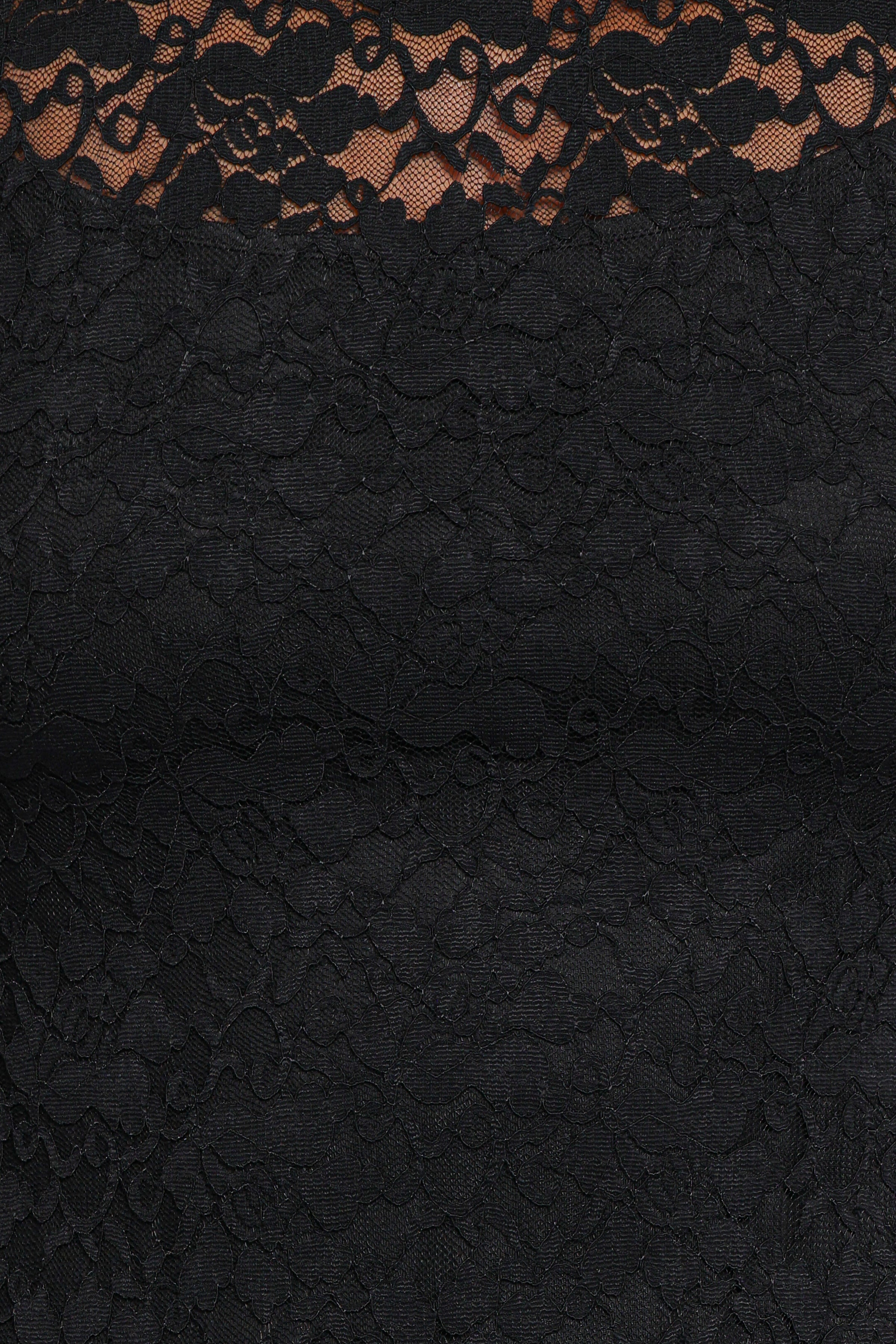 Davina Long Sleeve Midi Dress - Black