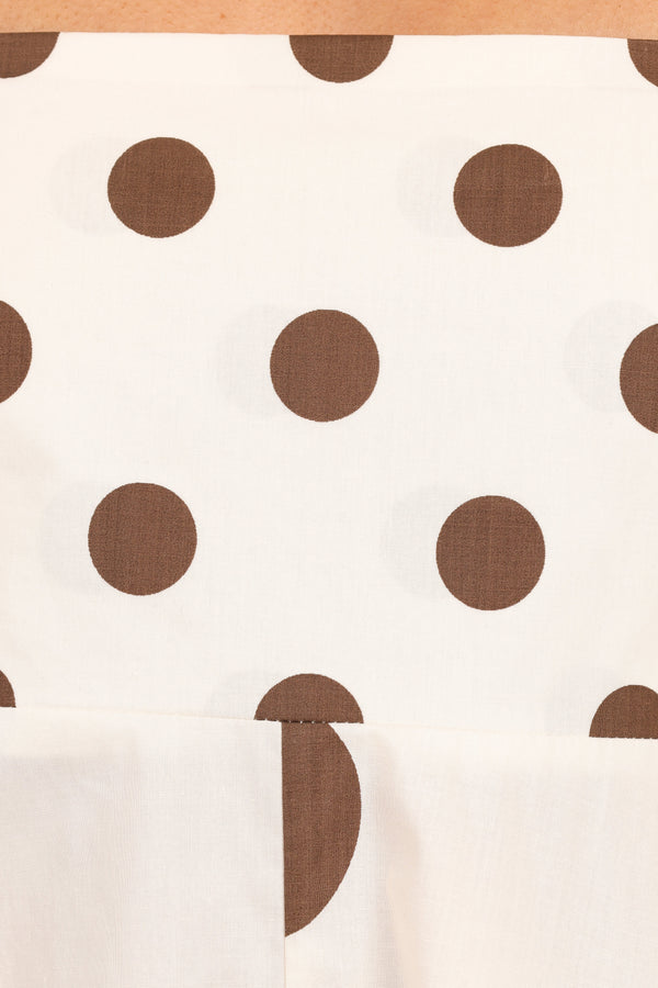 Deenie Maxi Dress - Chocolate Brown Spot