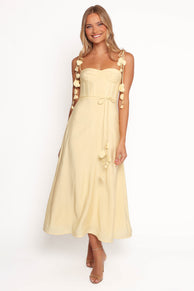 Della Midi Dress - Yellow