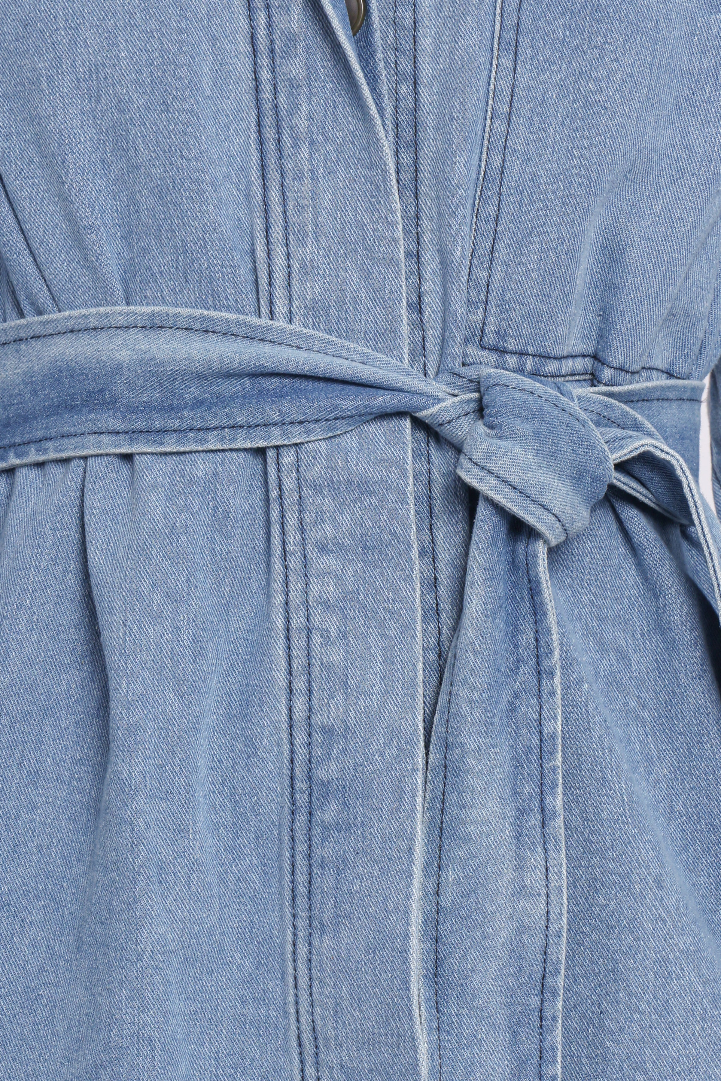 Donovan Denim Tie Jacket - Light Denim