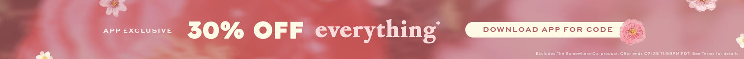 30% off everything* download the app for the code