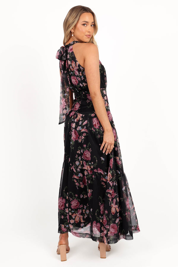 Eden Maxi Dress - Black Floral