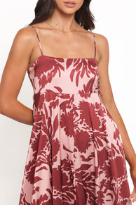 Elanor Maxi Dress - Pale Burgundy