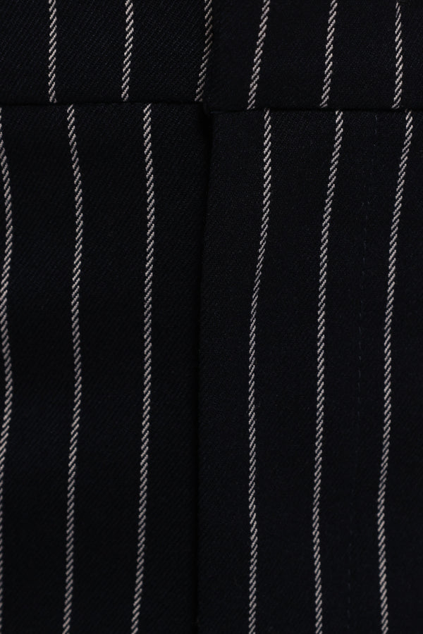 Ellory Midi Skirt - Navy Pinstripe