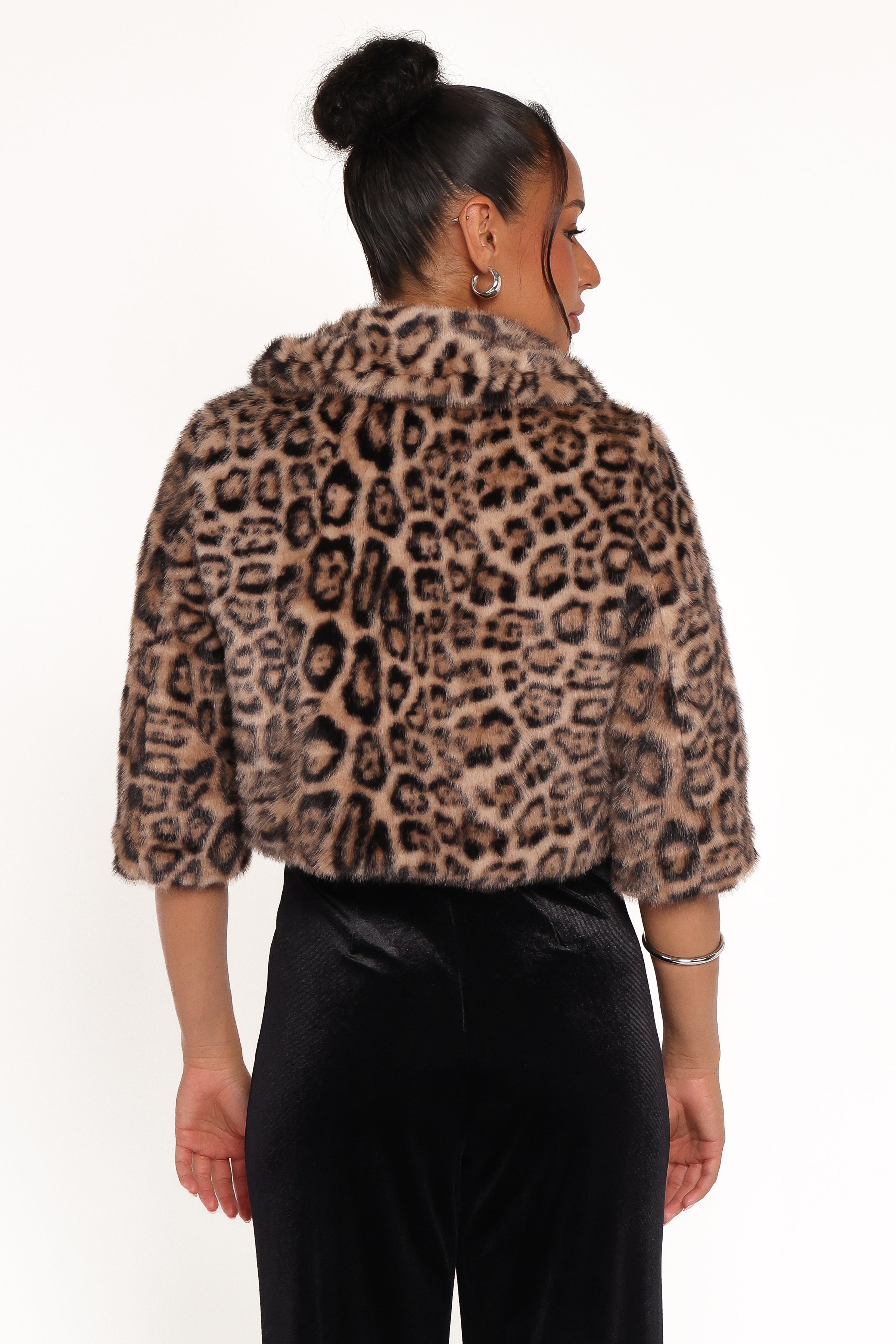 Florian Cropped Jacket - Leopard
