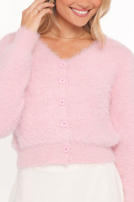 Evelin Cropped Cardigan - Pink