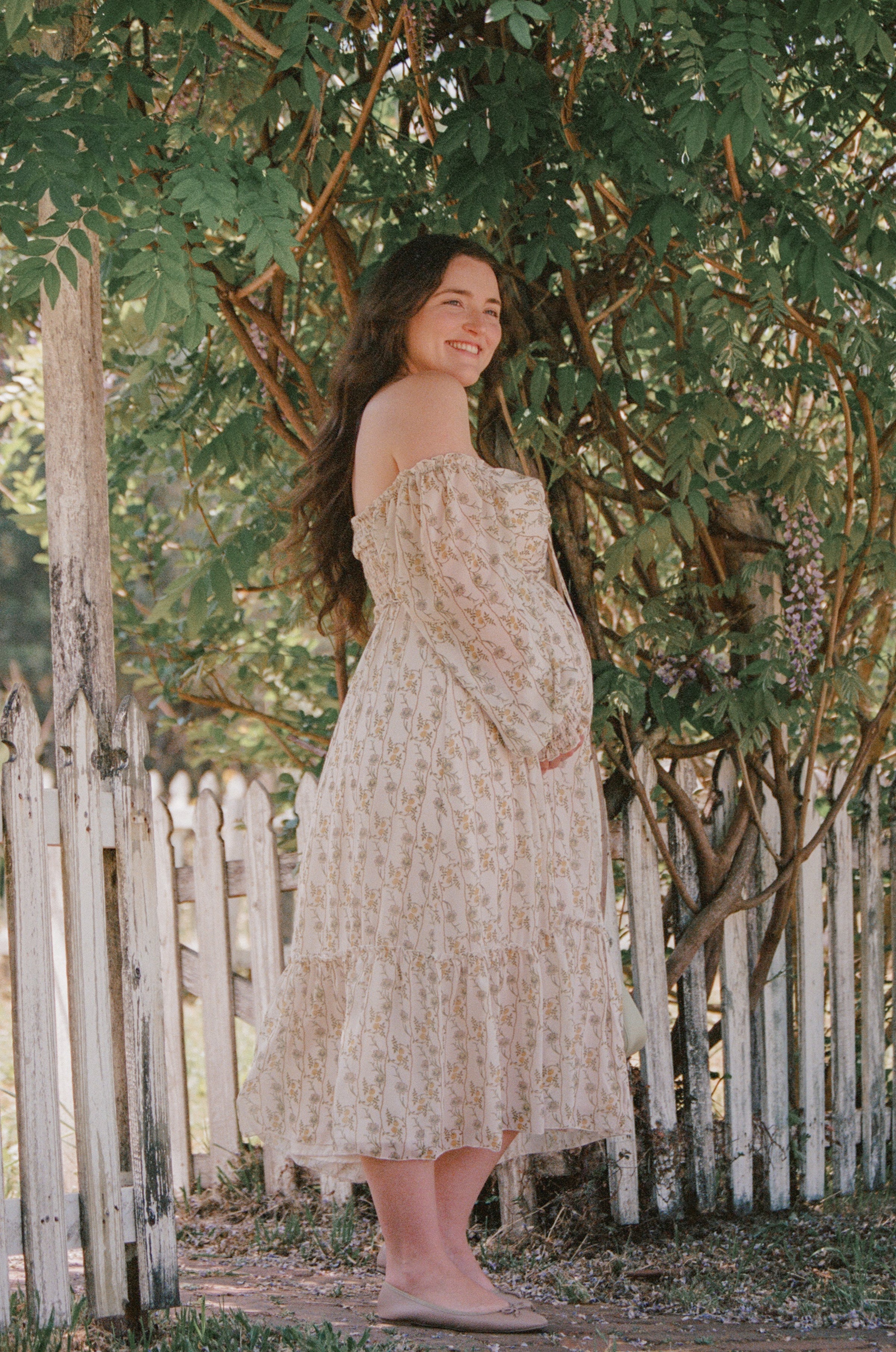 Keziah Long Sleeve Maxi Dress - Yellow Floral