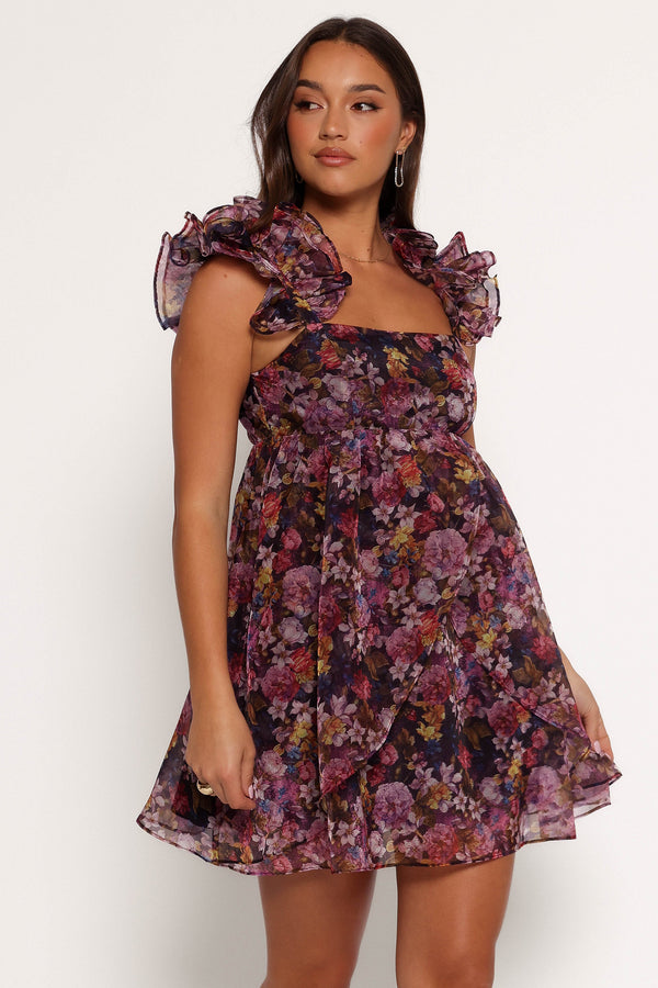 Fiorella Mini Dress - Plum Floral