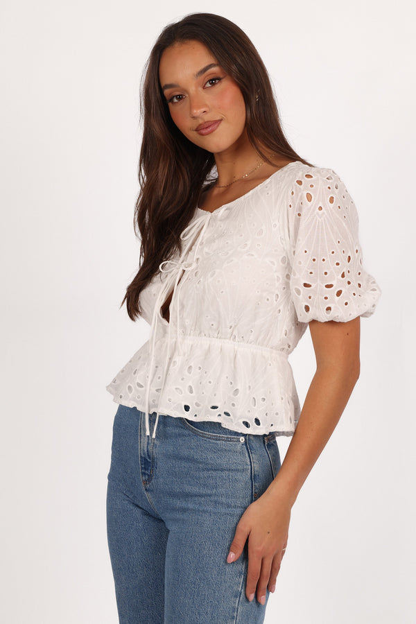 Flora Top - White