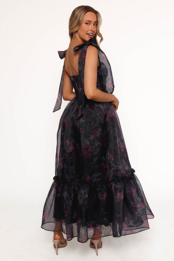 Floret Midi Dress - Dark Floral