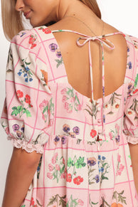 Floretta Puff Sleeve Romper - Flora Tile