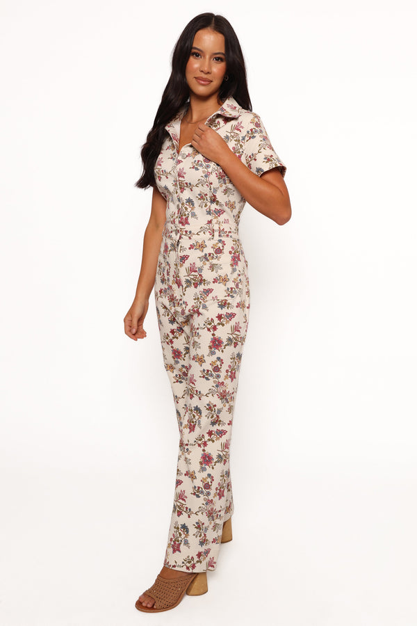 Gisel Jumpsuit - Ivory Multi