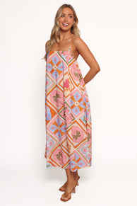 Gisela Midi Dress - Multi Tile