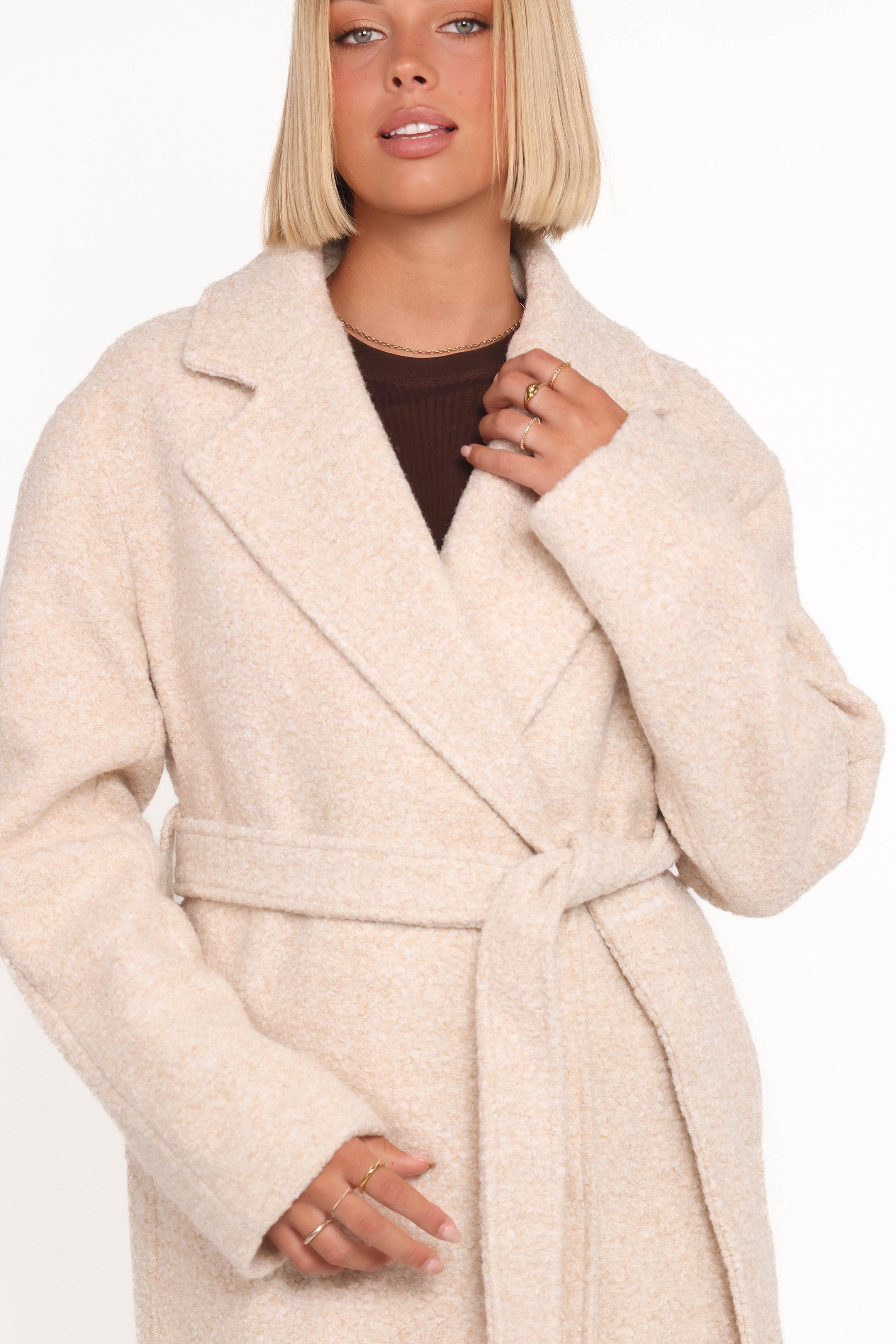 Goodie Shearling Coat - Cream