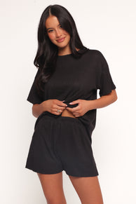 Granger Knit Short Set - Black