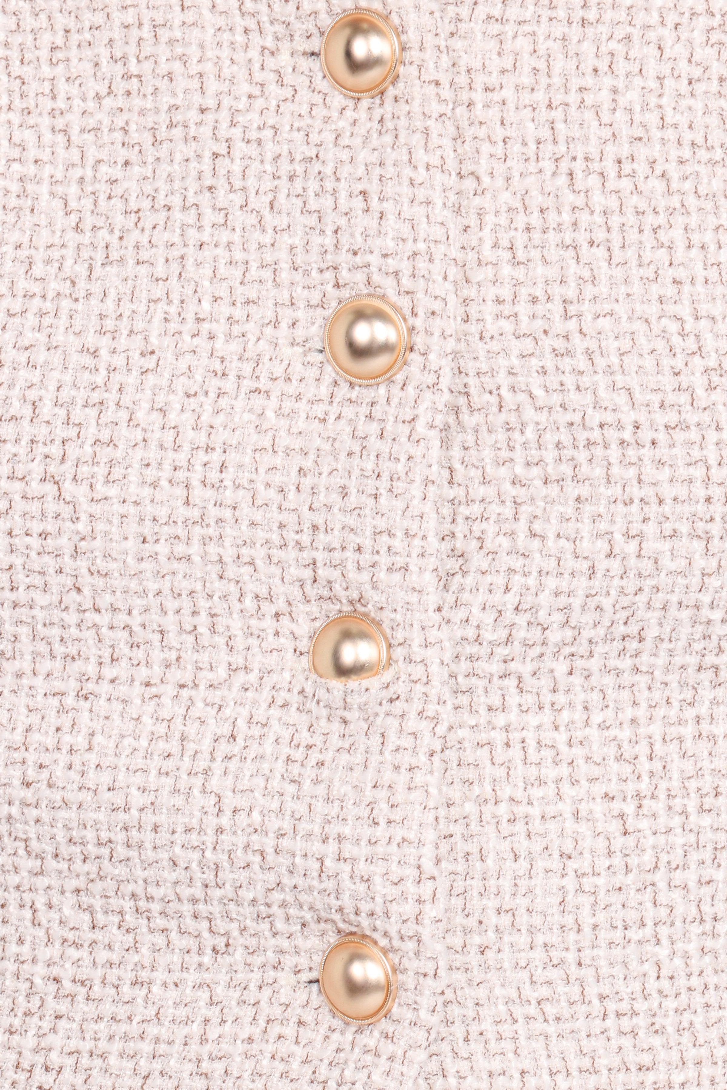 Greta Tailored Pant Set - White Brown Marl