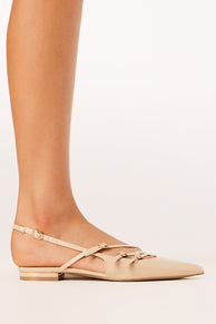 Hettie Flats - Beige Patent