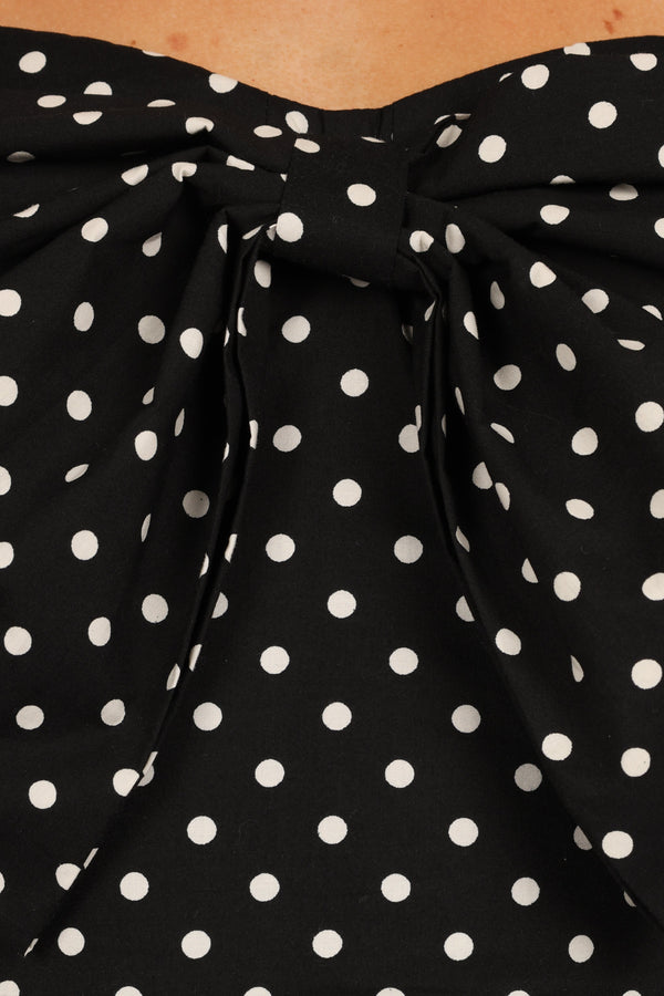 Hailee Maxi Dress - Black Polka Dot