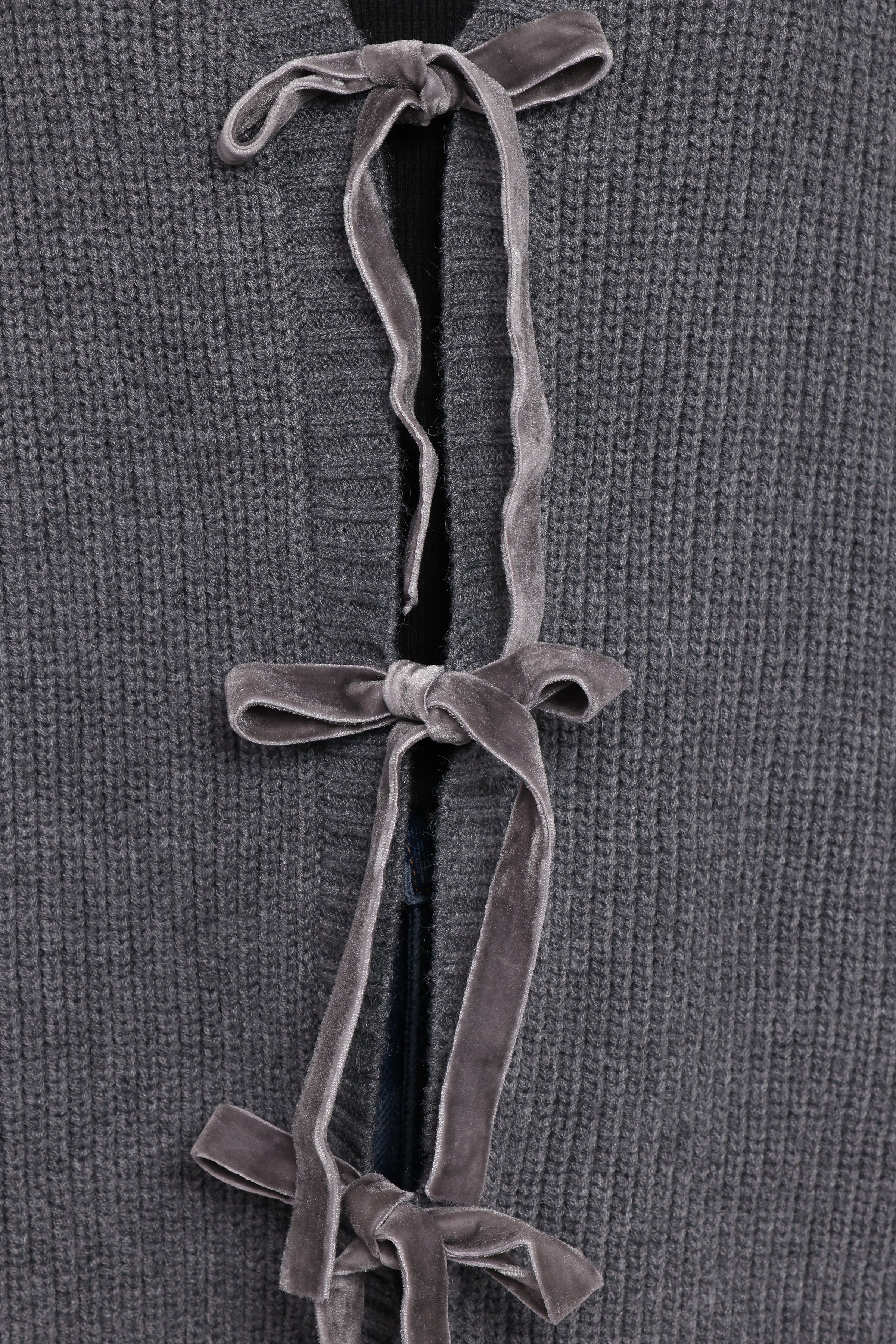 Hammond Tie Up Cardigan - Grey