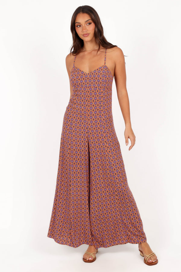 Harlee Wide Leg Jumpsuit - Orange