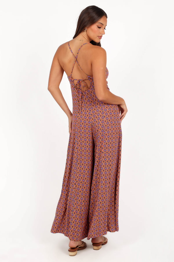 Harlee Wide Leg Jumpsuit - Orange