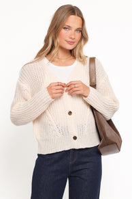 Henderson Thick Knit Cardigan - Cream