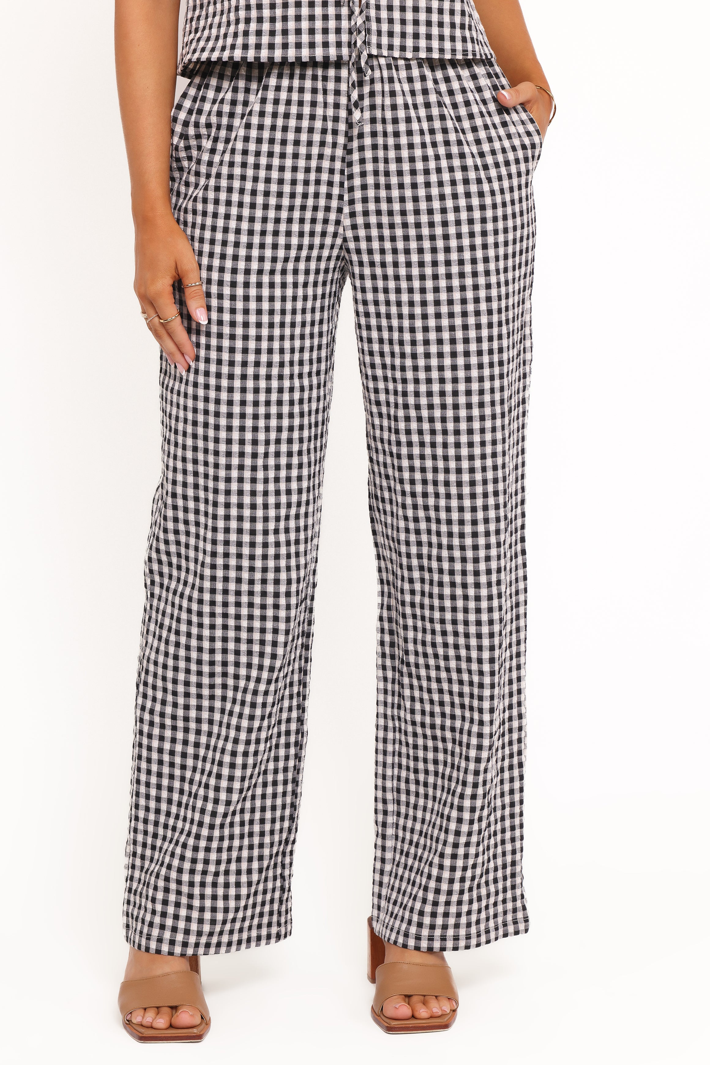Hilda Pant Set - Black Gingham
