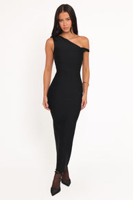 Hudson Off Shoulder Midi Dress - Black