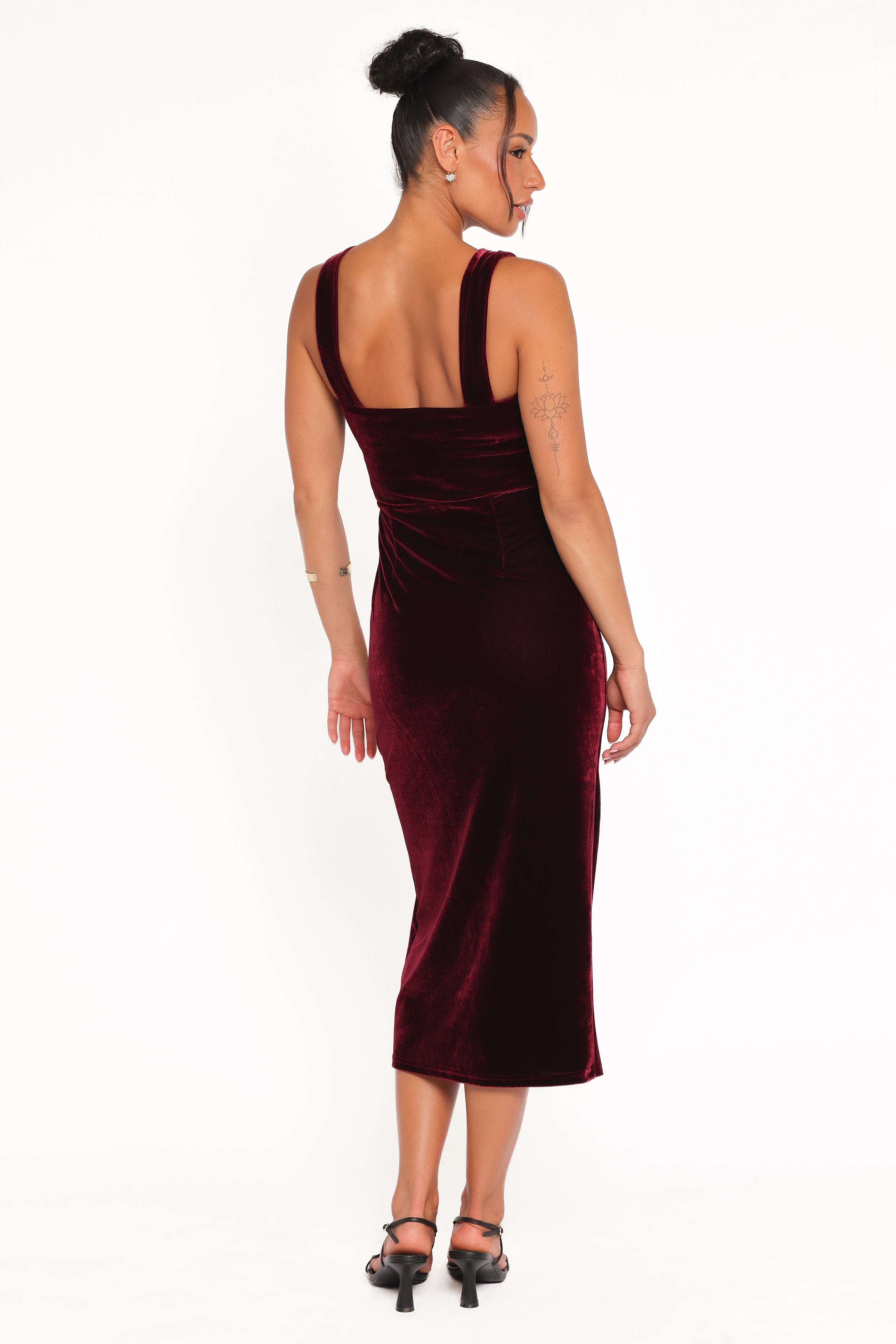 Hyatt Velvet Dress - Burgundy