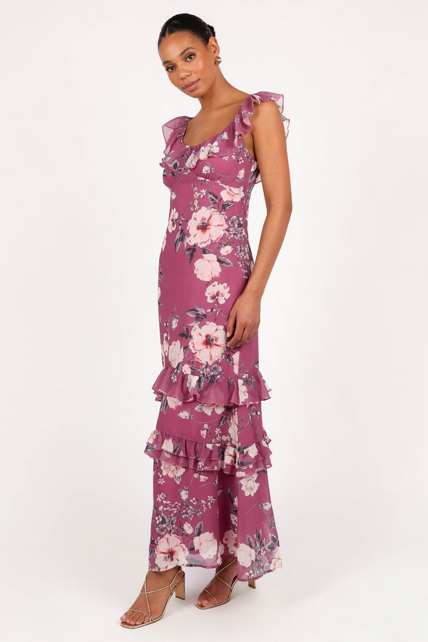 Irelynn Maxi Dress - Dark Rose Floral