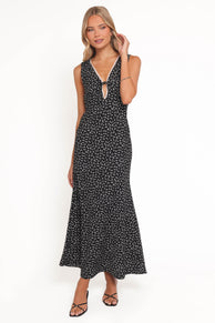 Jackson Maxi Dress - Black Floral