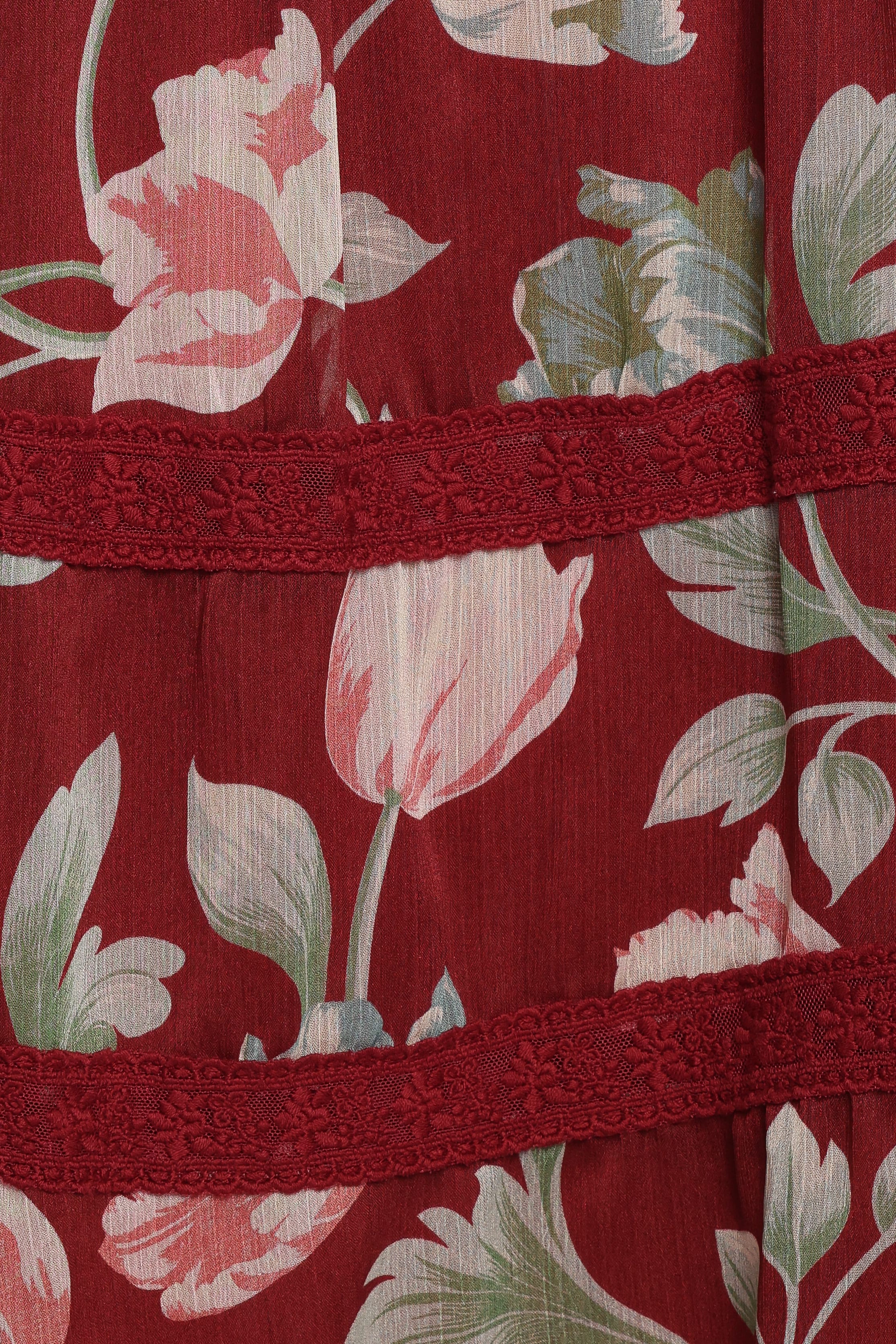 Java Mini Dress - Red Tulip Floral
