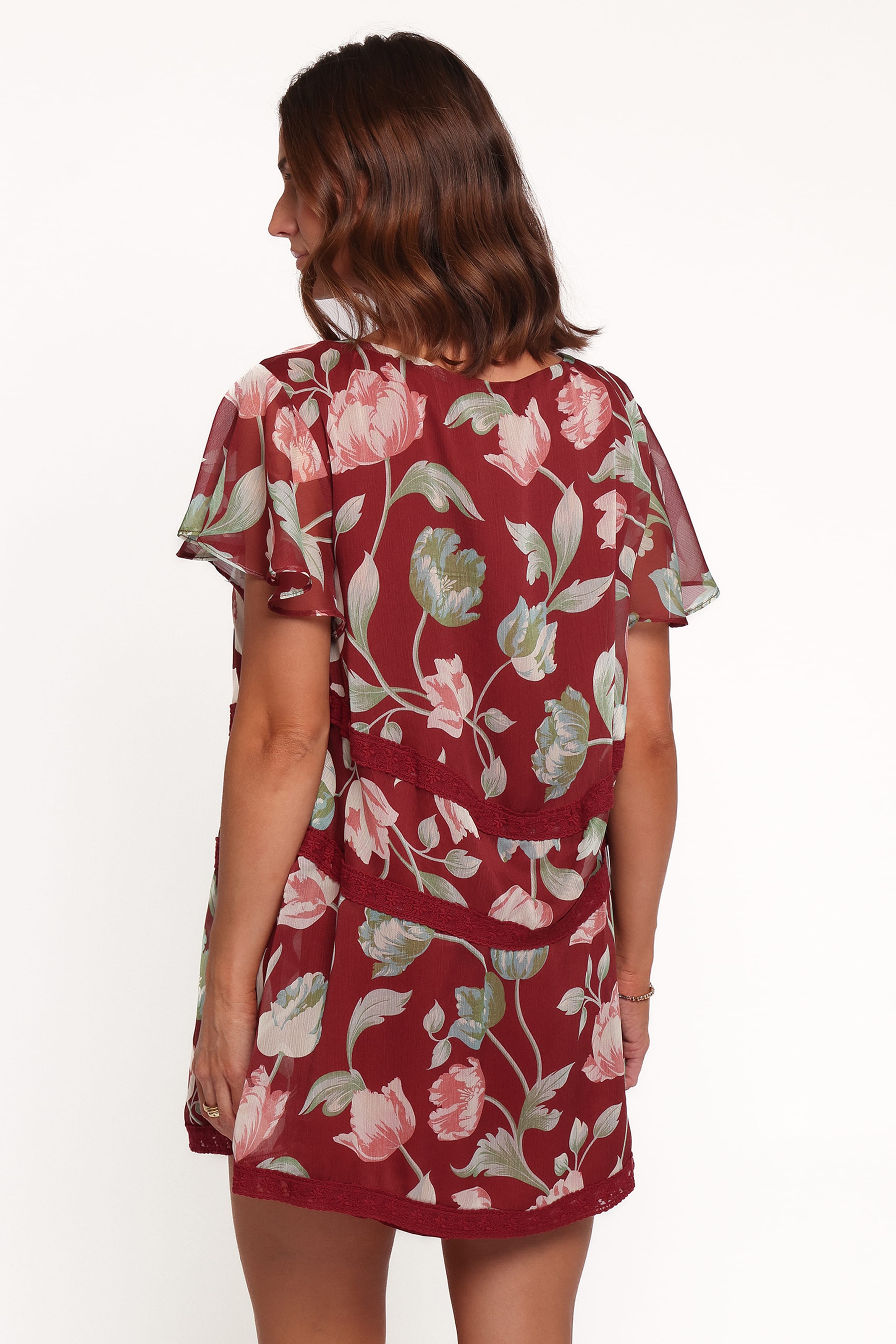 Java Mini Dress - Red Tulip Floral